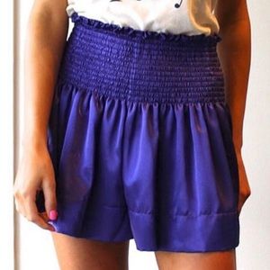 exclusive koch purple shorts